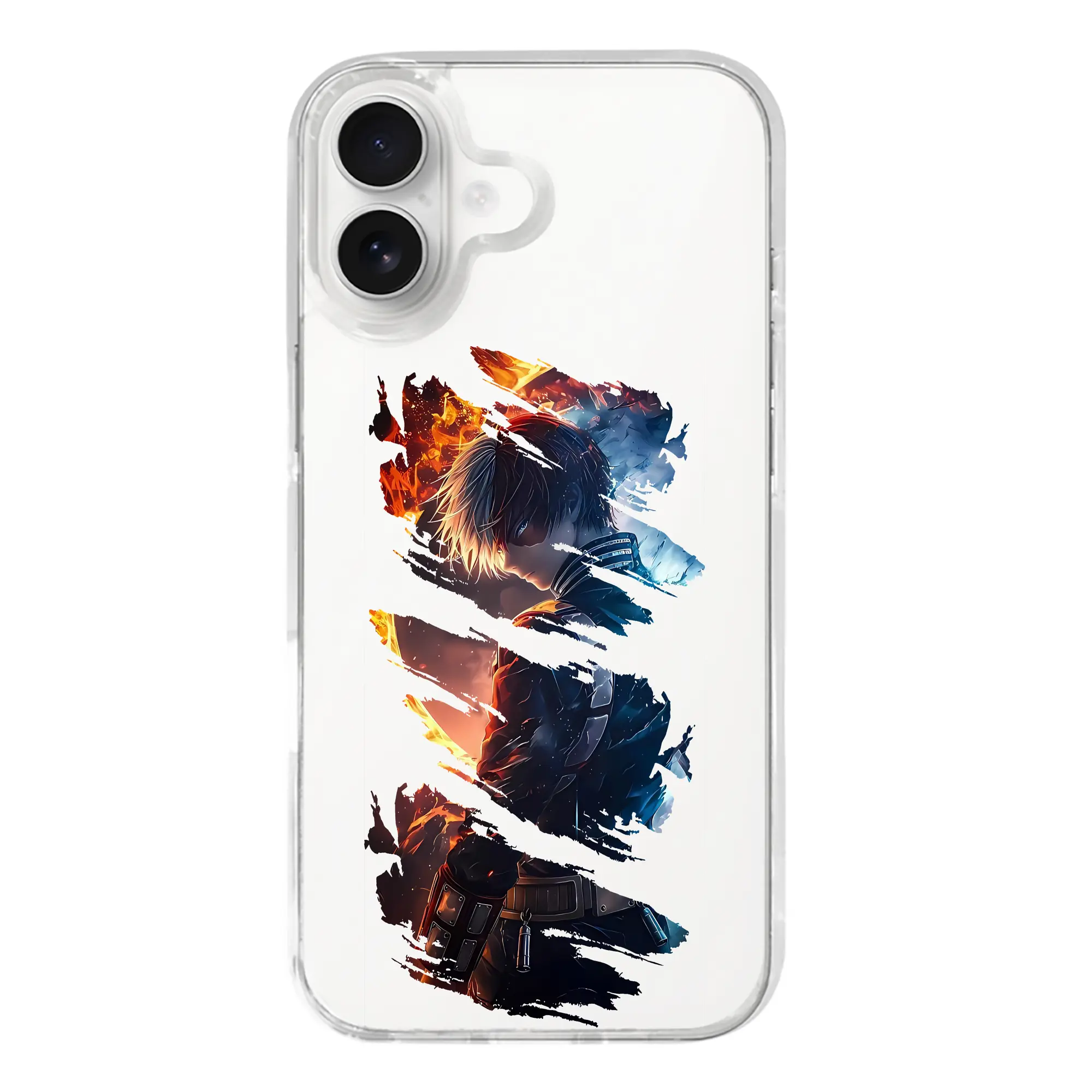 僕のヒーローアカデミア グッズ,轟焦凍 - iPhone 17シリーズ 透明スマホケース – 薄型・耐衝撃・精密フィット保護カバー